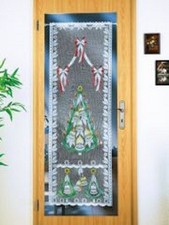 Tür-Gardine Weihnachten je 160×60cm Scheibengardine Adventszeit Advent 