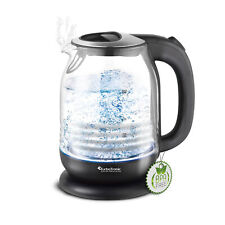 B-Ware Glas Wasserkocher (1,7L) mit LED Innen-Beleuchtung in blau, 2200W