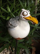 Keramik Möwe Gartenkugel