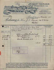 PÖSSNECK, Rechnung 1915, Schokoladen-Fabrik Robert Berger GmbH Kakao Riegel