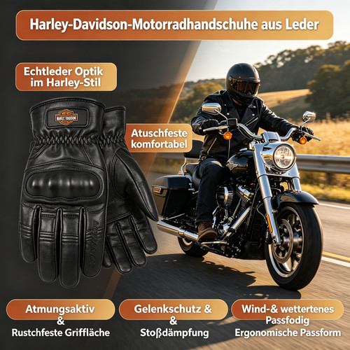 Retro leder motorradhandschuhe - retro,