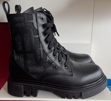 BALDININI STIEFELETTEN SCHWARZ NAPPA LEDER GR 37 NEU