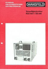 VEB Schweisstechnik Finsterwalde Prospekt für Schweißgleichrichter KGS 160 1974