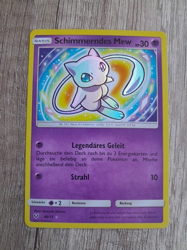 Pokemon karte schimmerndes mew - karte,