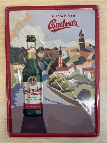 Budweiser budvar blechschild - budweiser,
