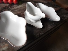 3 X Stück  Sauciere + Schalen