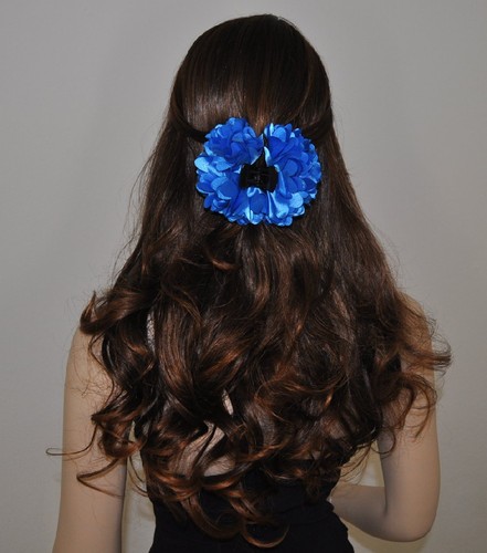 Haarklammer blume satin - haarklammer,