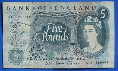 1967 bank england five - bank, england,