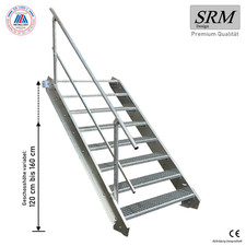 8 Stufen Stahltreppe Breite