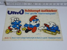OMO und die Schlümpfe  - Aufkleber / Sticker Werbung 