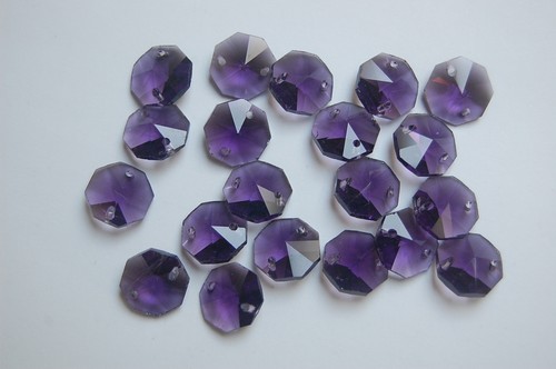 Oktagons 14mm violett - 20,