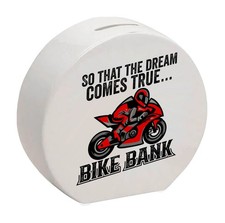 Bike Bank Spardose mit Spruch