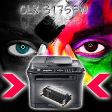 SAMSUNG Multifunktions-Farblaserdrucker CLX-3175FW FAX W-LAN inkl. neue Toner