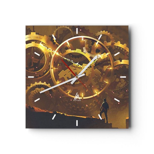 Modern wanduhr 30x30cm quadrat - modern,