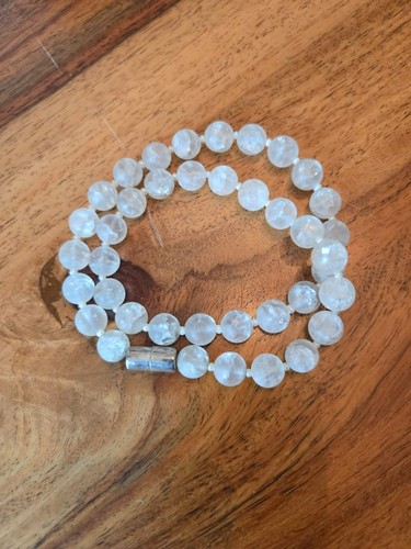 Bergkristall kette mit 925 - kette,