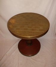 Antiker Rauchertisch  Schachspieltisch  Messingplatte Beistelltisch Schachtisch