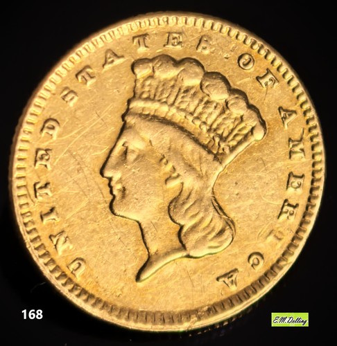 Gold dollar usa 1868 - 1, indian