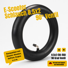 E-Scooter Schlauch 8.5x2 (50/75-6.1) 90° Ventil kompatibel Xiaomi Ninebot