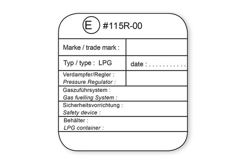R115 einbauplakette - r115,