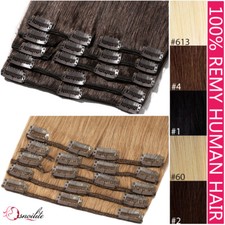 8 Haarteil Clip In Echthaar