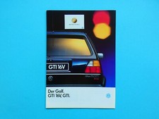 Prospekt / Katalog - VW Golf II - GTI, GTI 16V und GTI Edition One - 08/89