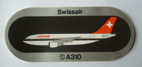 Swissair aufkleber a310 - swissair,
