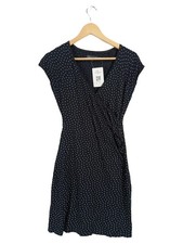 King Louie Damen Freizeitkleid Gr. 36/S Blau Vintage Gepunktet Wickelkleid