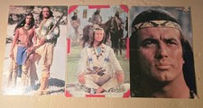 3 Pierre Brice Poster Winnetou, Karl May, alt  Rarität, Bravo, Otto Gewinner 77