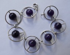 Designer armband amethyst - 7,