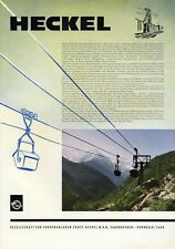 Förderanlagen Heckel XL Reklame 1956 Saarbrücken Rohrbach Seilbahn +