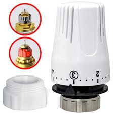 Heizkörper Thermostatkopf Adapter + Knopf Heizungsregler Weiss RTD RTD-N DANFOSS