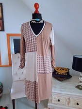 CONTAINER Damen Kleid beige creme Jerseykleid Boho Style  Gr.L