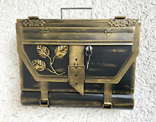Briefkasten Wandbriefkasten Antik mit Zeitungsrolle Handgefertigt Gold Unikat!