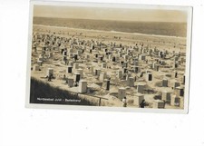 S768 AK Juist Badestrand alte Strandhäuser gelaufen 1937