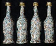 4x kl. Flasche m. Banknoten