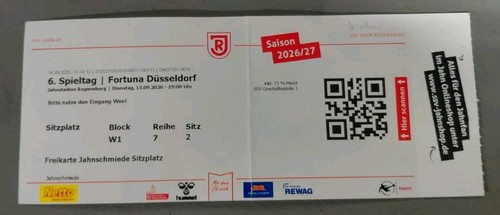Sammlerticket ssv jahn - sammlerticket,