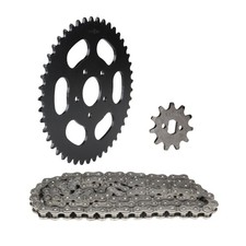 Kettensatz 11/45 Zähne Ritzel Kettenrad schwarz für Zündapp ZA 25 Typ 460-020