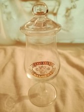 6 Stück Gilbert Calvados Gläser mit Deckel Golddruck 