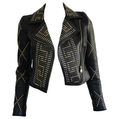 Versace for lederjacke - for,