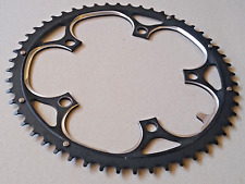 Alu Kettenblatt Schwarz-Silber, 52 Zähne, 130mm Lochkreis, 52T (mit Fräsung)