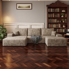 107" Camel Boneless Couch Left