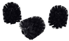 3x WC Bürstenkopf Ersatz M12 Gewinde 80 mm Ø Toilettenbürste 9 cm Schwarz