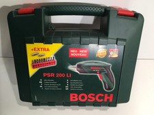 Bosch „Neuer“ Akkuschrauber PSR 200 LI mit Ladestation, Zubehör und Koffer. (235