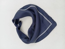 BOSS HUGO BOSS Damen Tuch Seide Blau Punkte Klassisch 33x31 cm