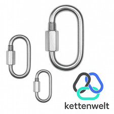 Schraubverbinder Kettennotglied Edelstahl V4A Kettenverbinder 3 - 10 mm rostfrei