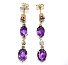 Ohrringe Gold Amethyst 6,52c