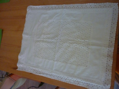 Alter bezug decke mit - bezug, spitze