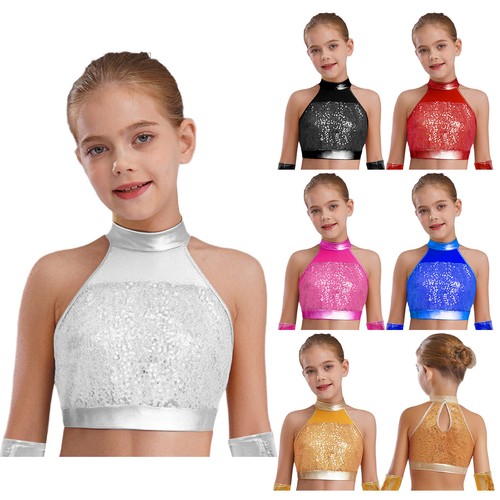 Kinder sequined crop cami - sequined,