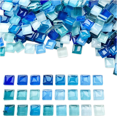 Glasmosaiksteine 1kg blau - glasmosaiksteine,