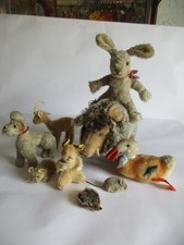 9x ALTE STEIFF TIERE KNOPF